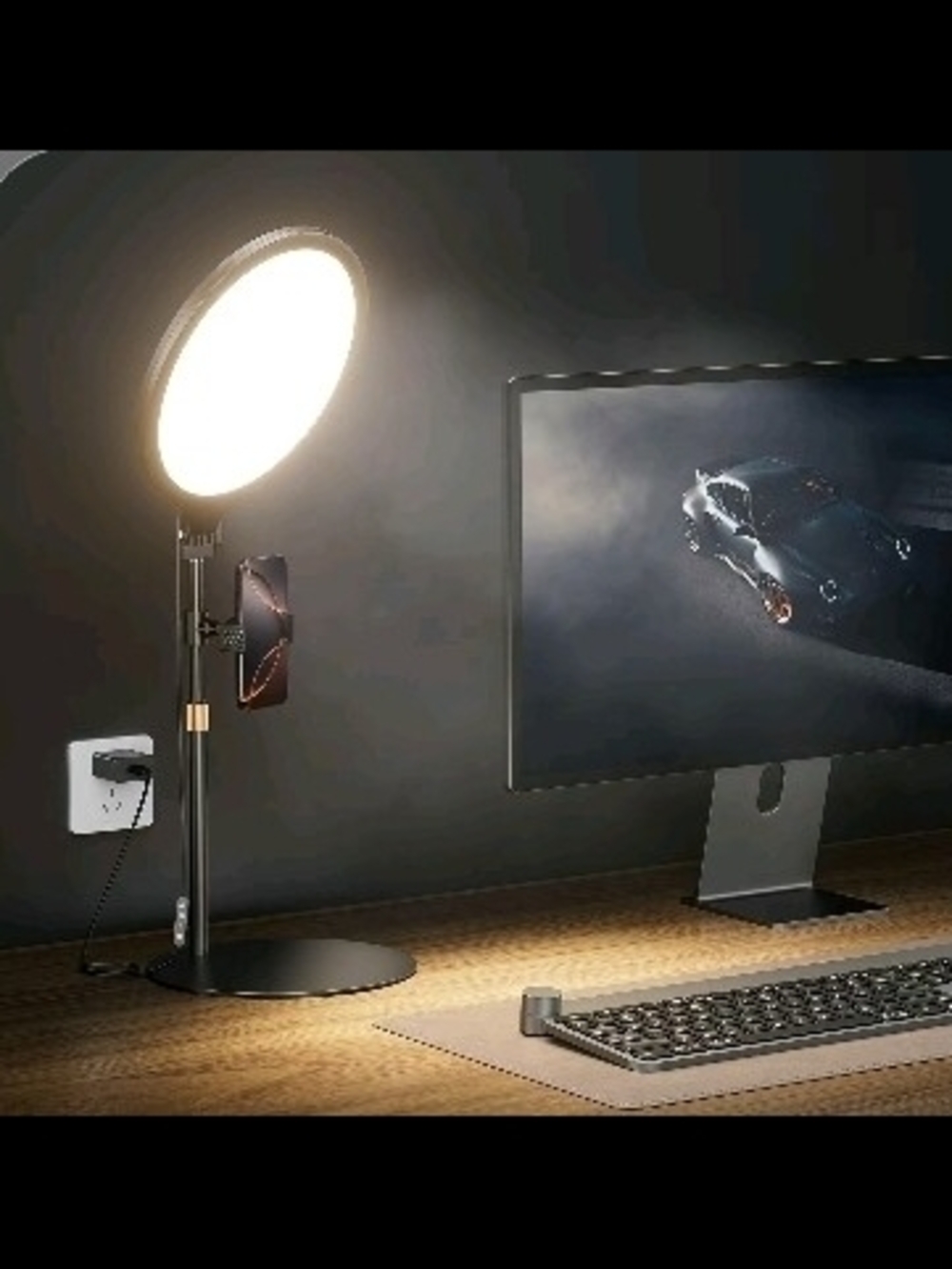 Weilisi 10.5" Ring Light with Stand, Full-Screen Selfie Ring Light for Desk NEW!